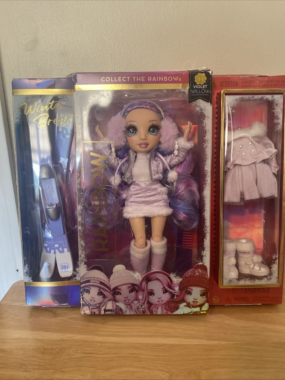 Rainbow High Winter Break Violet Willow 12” Doll Set NIB Sealed